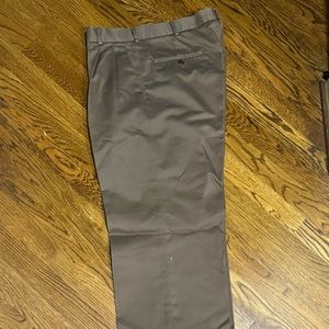 Pleated dark chocolate dress pants